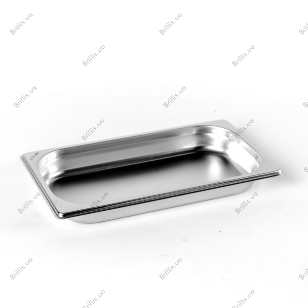 Гастроемкость нержавеющая Brillis GN 1/3 - 40 mm - фото № 1