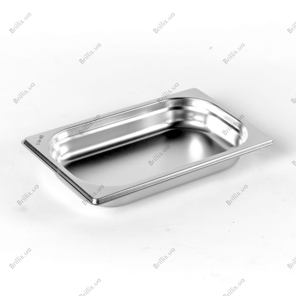 Гастроемкость нержавеющая Brillis GN 1/4 - 40 mm - фото № 1
