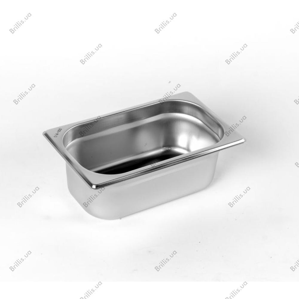 Гастроємність нержавіюча Brillis GN 1/4 - 100 mm - фото № 1