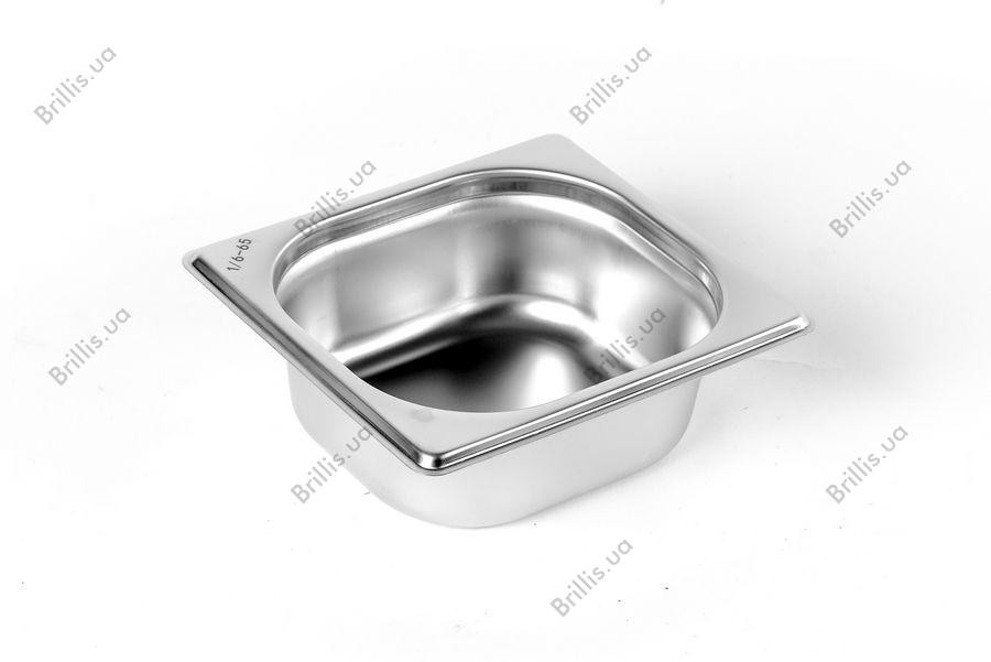 Гастроємність нержавіюча Brillis GN 1/6 - 65 mm - фото № 1
