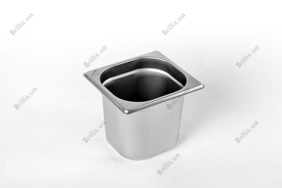 Гастроемкость нержавеющая Brillis GN 1/6 - 150 mm - фото № 1