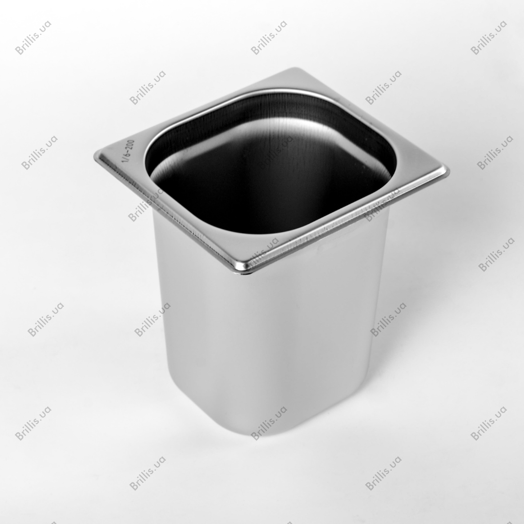 Гастроемкость Brillis н/ж сталь 1/6 h 200 - фото № 1