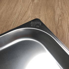 Гастроемкость Brillis н/ж сталь GN 2/1-20 мм (650x530x20мм) - фото № 4