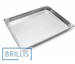 Гастроемкость Brillis н/ж сталь GN 2/1-65 мм (650x530x65мм)