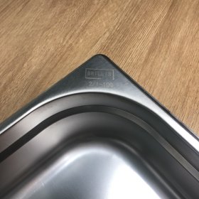 Гастроемкость Brillis н/ж сталь GN 2/1-100 мм (650x530x100мм) - фото № 3