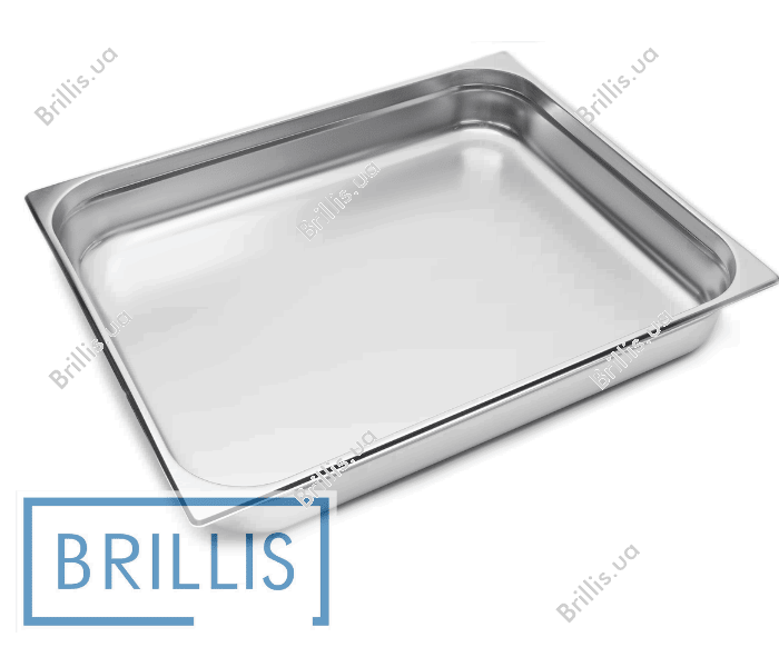 Гастроємність Brillis н/ж сталь GN 2/1-100 мм (650x530x100мм) - фото № 1