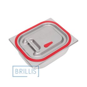 Кришка н/ж Brillis GN 1/2 з силіконовим ущільнювачем для гастроємностей  - фото № 2