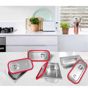 Кришка н/ж Brillis GN 1/2 з силіконовим ущільнювачем для гастроємностей  - фото № 3