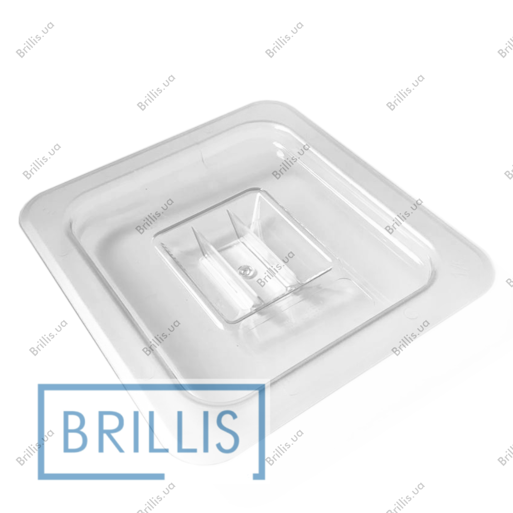 Кришка гастроємності BRILLIS із полікарбонату  GN 1/6, прозора - фото № 1