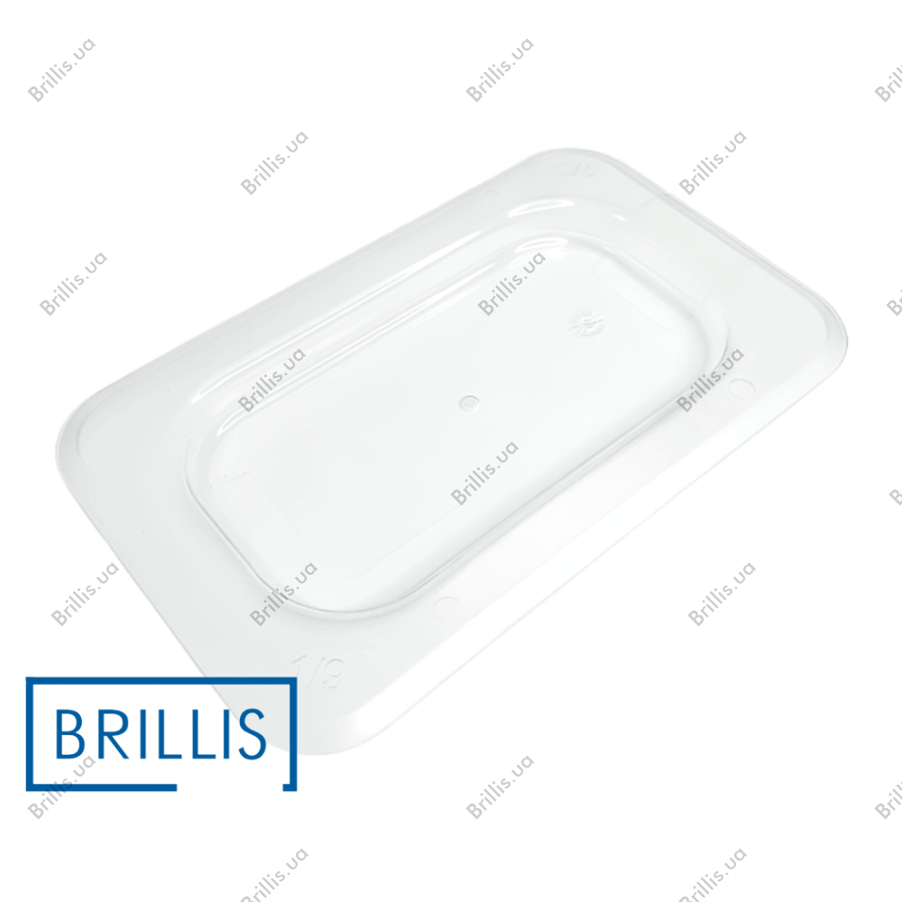 Крышка гастроемкости BRILLIS с поликарбоната GN 1/9, прозрачная - фото № 1