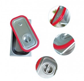 Кришка н/ж Brillis GN 1/3 з силіконовим ущільнювачем для гастроємностей - фото № 2