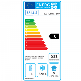 Морозильна шафа енергозберігаюча BRILLIS BL9-LED-R290-EF-INV - фото № 7