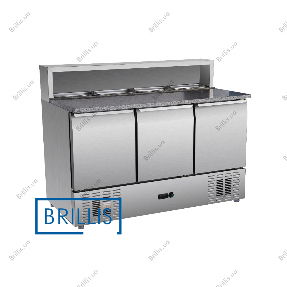 Стіл для піци холодильний тридверний BRILLIS PS903 - фото № 1