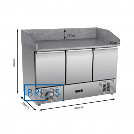 Стіл холодильний для піци тридверний BRILLIS PZ903 - фото № 4