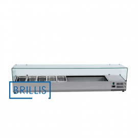 Витрина холодильная для топинга 1,4 м BRILLIS VRX1400/330G - фото № 3