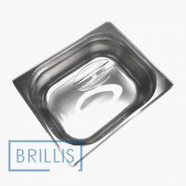 Крышка гастроемкости BRILLIS из поликарбоната GN 1/2, прозрачная купольная - фото № 3