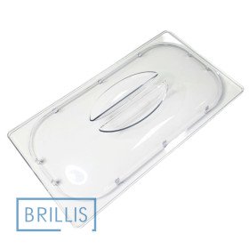 Крышка гастроемкости BRILLIS из поликарбоната GN 1/3, прозрачная купольная 