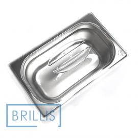 Крышка гастроемкости BRILLIS из поликарбоната GN 1/4, прозрачная купольная - фото № 3