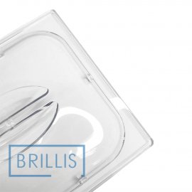Кришка гастроємності BRILLIS з полікарбонату GN 1/6, прозора купольна - фото № 2