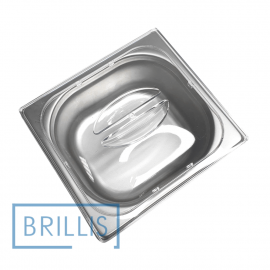 Кришка гастроємності BRILLIS з полікарбонату GN 1/6, прозора купольна - фото № 3