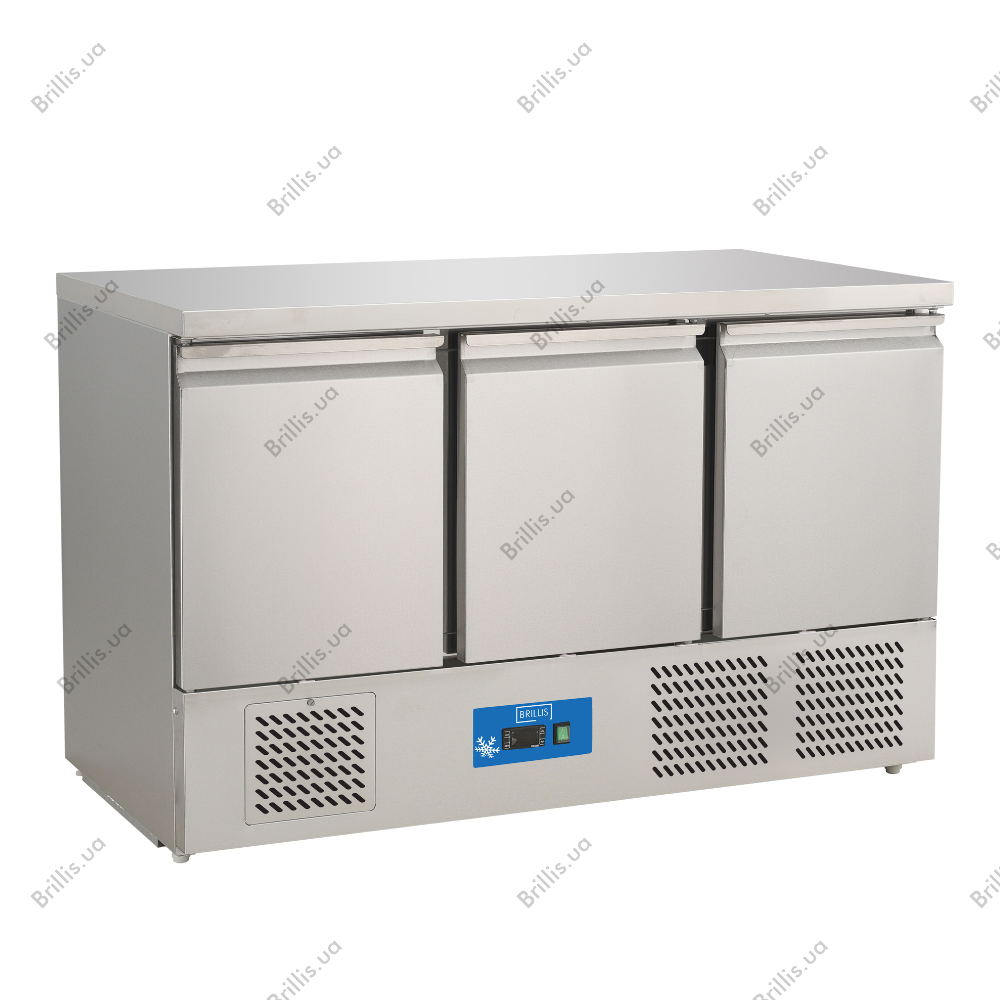 Стол холодильный трехдверный энергоэффективный BRILLIS G-S903V S/S TOP - фото № 1