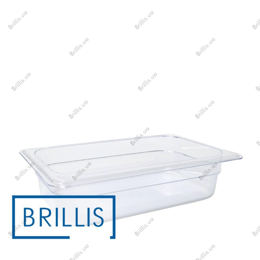 Гастроемкость BRILLIS из поликарбоната GN 1/4-65 мм, прозрачная - фото № 1