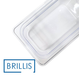 Гастроемкость BRILLIS из поликарбоната GN 1/4-100 мм, прозрачная - фото № 4