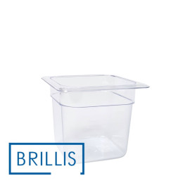 Гастроемкость BRILLIS из поликарбоната GN 1/6-150 мм, прозрачная