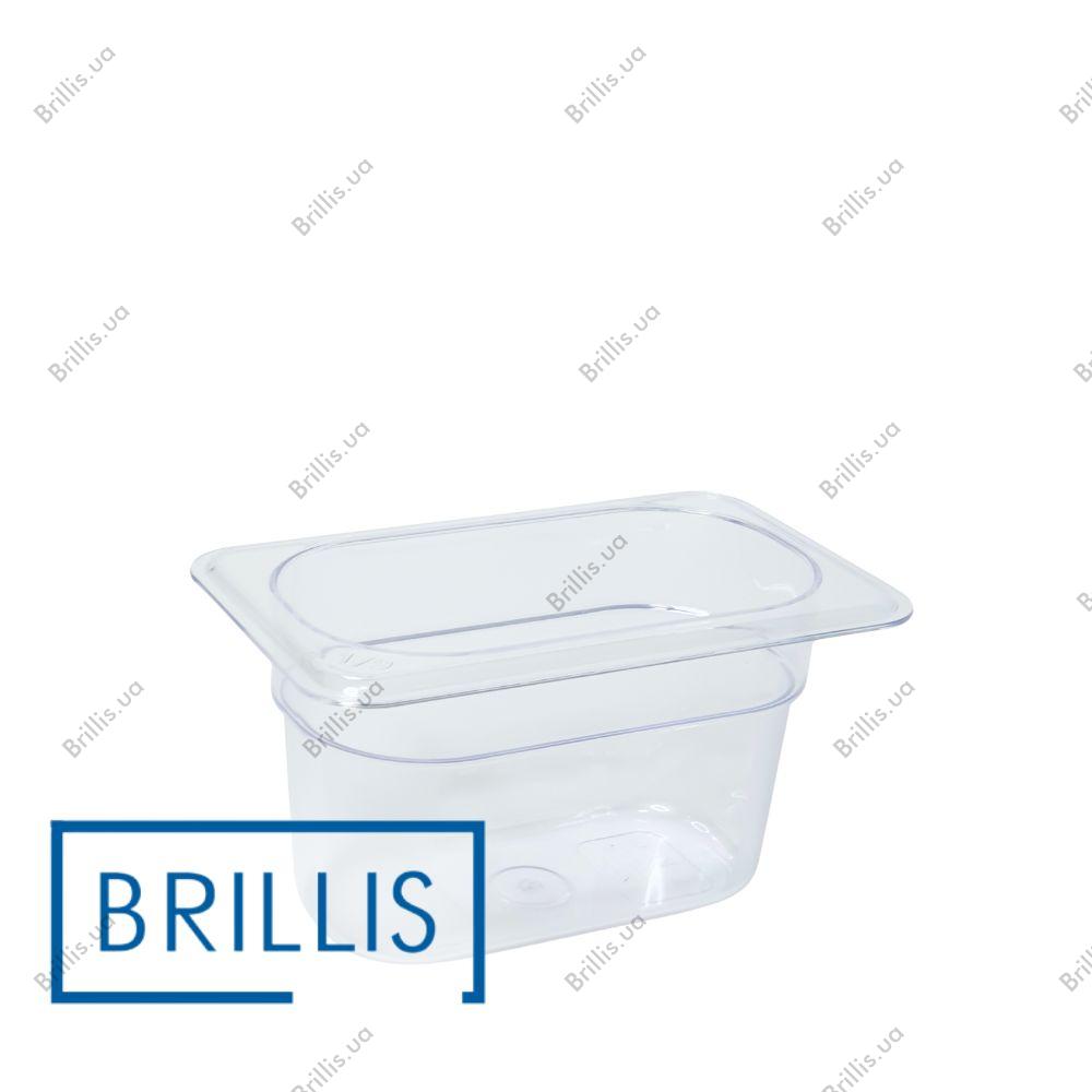 Гастроемкость BRILLIS из поликарбоната GN 1/9-100 мм, прозрачная - фото № 1