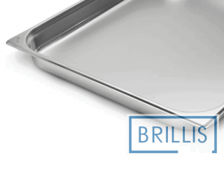 Гастроемкость Brillis н/ж сталь GN 2/1-65 мм (650x530x65мм) - фото № 2