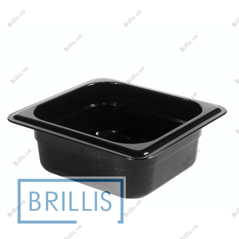 Гастроємність РС 1/6-65 мм з полікарбонату Brillis (159х173х65) чорна - фото № 1