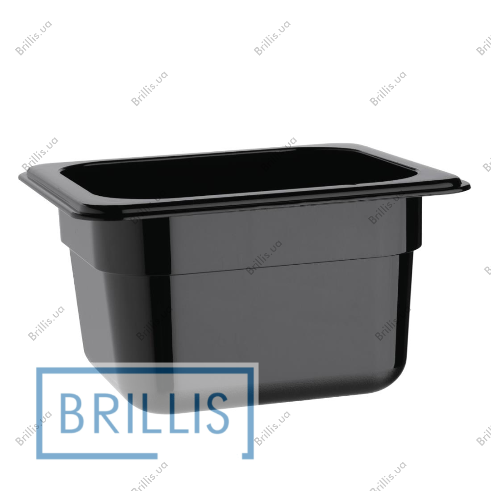 Гастроємність РС 1/9-100 мм з полікарбонату Brillis (108х176х100) чорна - фото № 1