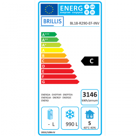 Морозильна шафа енергозберігаюча BRILLIS BL18-LED-R290-EF-INV - фото № 7